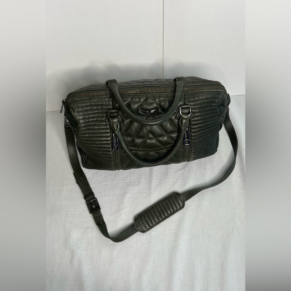 Zadig & Voltaire Sunny Mat Quilted Leather Handbag, Green - Picture 3 of 14